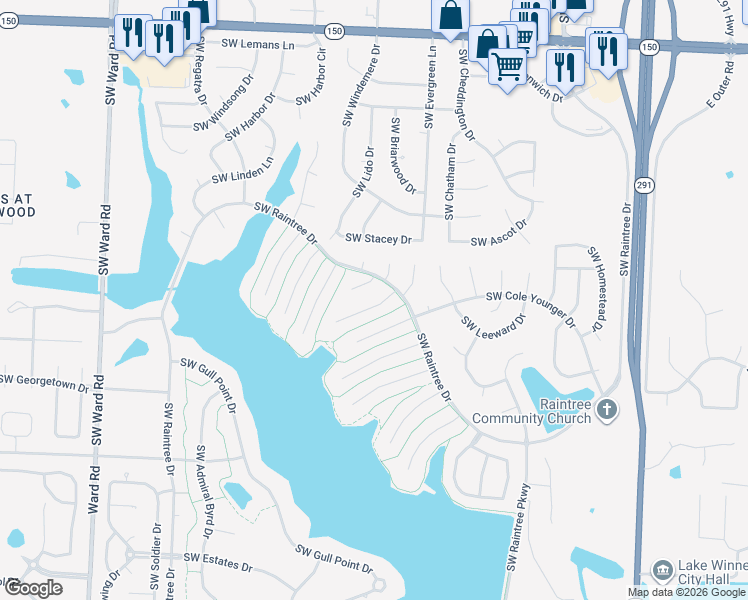 map of restaurants, bars, coffee shops, grocery stores, and more near 4066 SW ROYALE COURT in Lee's Summit