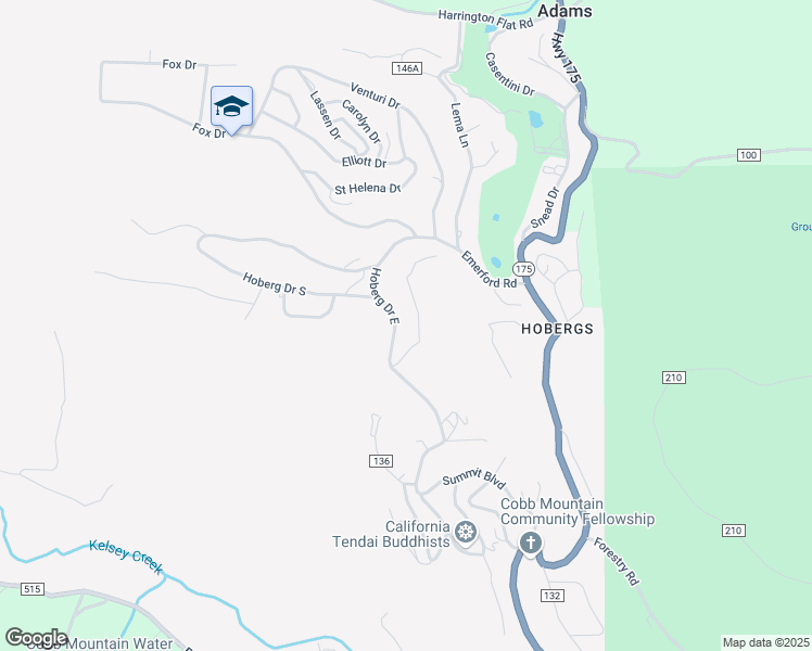 map of restaurants, bars, coffee shops, grocery stores, and more near 14994 Hoberg Drive East in Cobb