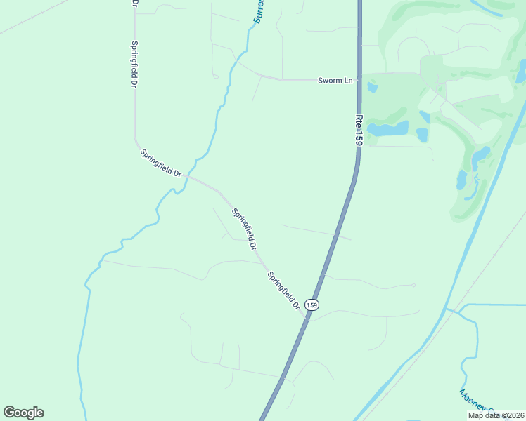 map of restaurants, bars, coffee shops, grocery stores, and more near 5105 Illinois 159 in Edwardsville