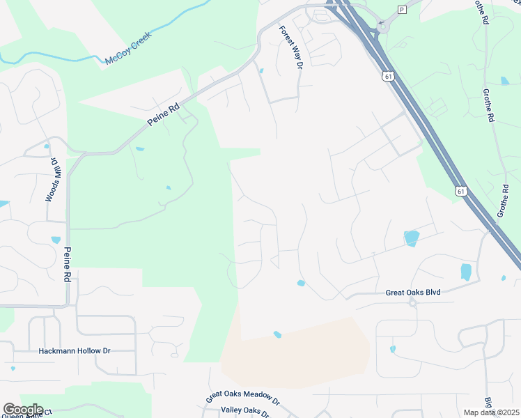 map of restaurants, bars, coffee shops, grocery stores, and more near 1029 Timber Bluff Drive in Wentzville