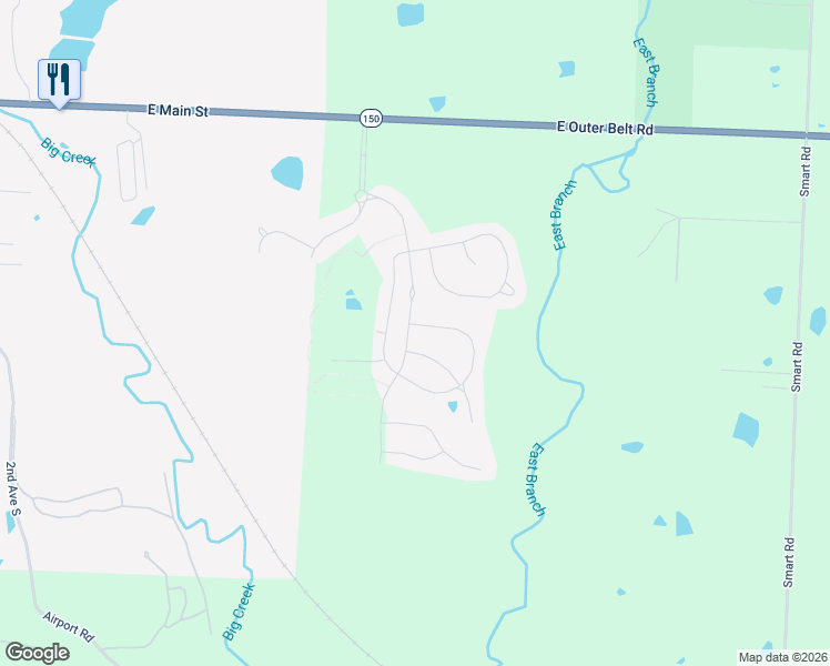 map of restaurants, bars, coffee shops, grocery stores, and more near 801 Old Hickory Road in Greenwood