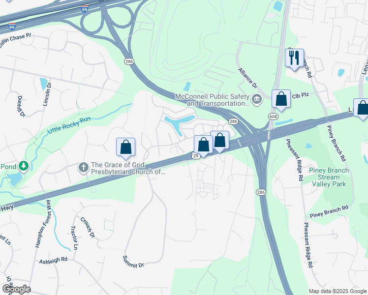 map of restaurants, bars, coffee shops, grocery stores, and more near 12617 Buckleys Gate Drive in Fairfax