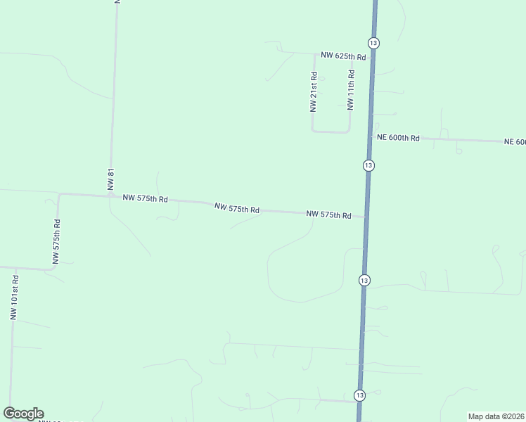 map of restaurants, bars, coffee shops, grocery stores, and more near 34 Northwest 575th Road in Warrensburg