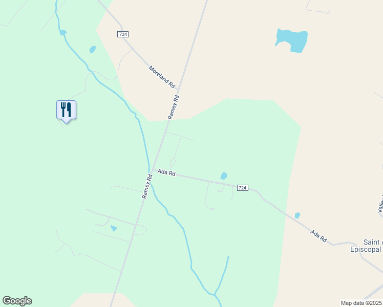 map of restaurants, bars, coffee shops, grocery stores, and more near 10501 Ramey Road in Marshall