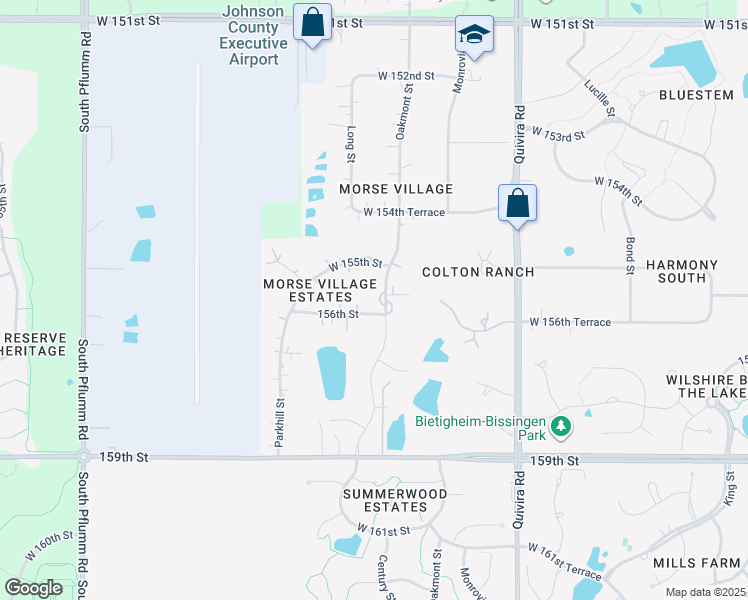 map of restaurants, bars, coffee shops, grocery stores, and more near 15508 Oakmont Street in Overland Park