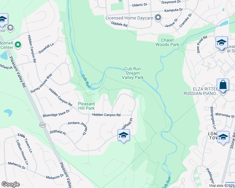 map of restaurants, bars, coffee shops, grocery stores, and more near 15061 Stillfield Place in Centreville