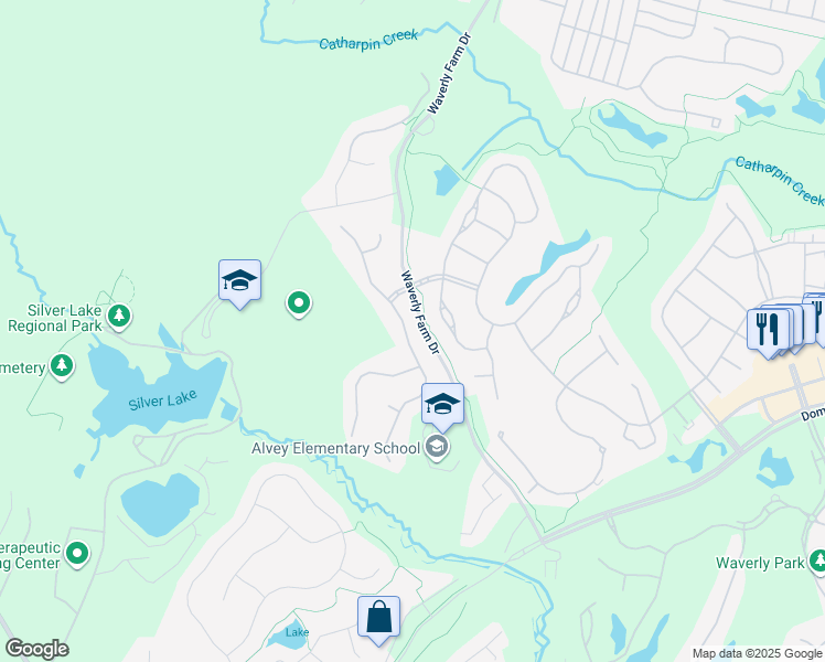 map of restaurants, bars, coffee shops, grocery stores, and more near 5277 Jacobs Creek Place in Haymarket