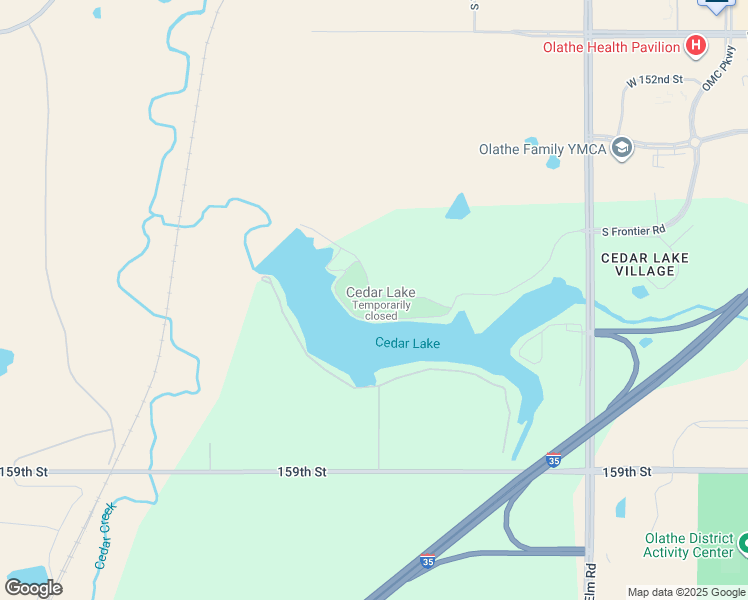 map of restaurants, bars, coffee shops, grocery stores, and more near 15500 South Lone Elm Road in Olathe