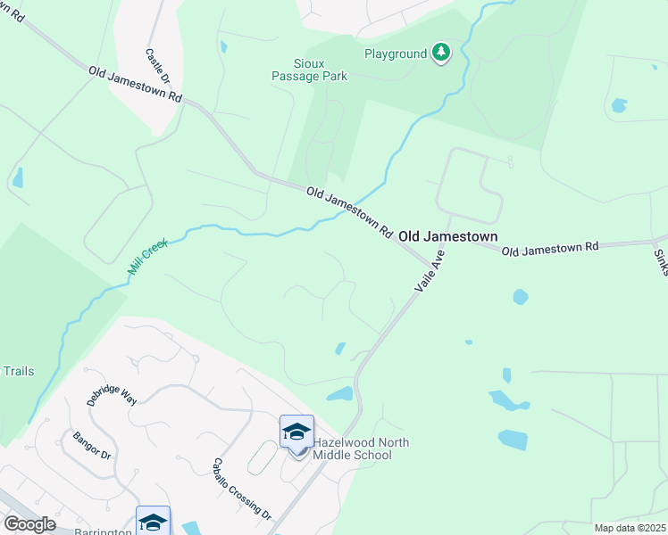 map of restaurants, bars, coffee shops, grocery stores, and more near 17 Talisman Way Drive in Florissant