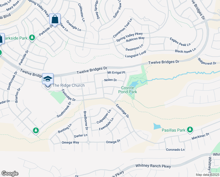 map of restaurants, bars, coffee shops, grocery stores, and more near 2241 Torc Mountain Lane in Lincoln
