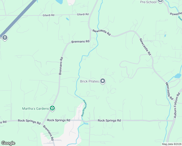 map of restaurants, bars, coffee shops, grocery stores, and more near 9195 Los Puentes Road in Newcastle