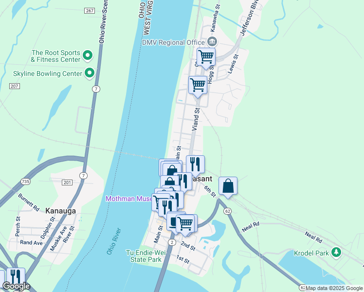 map of restaurants, bars, coffee shops, grocery stores, and more near 809 Viand St in Point Pleasant