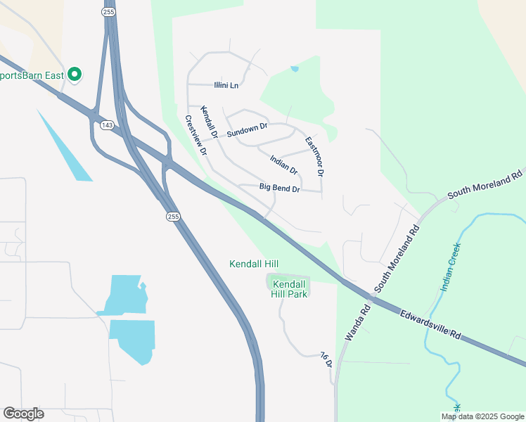 map of restaurants, bars, coffee shops, grocery stores, and more near 201 Crestview Drive in Wood River