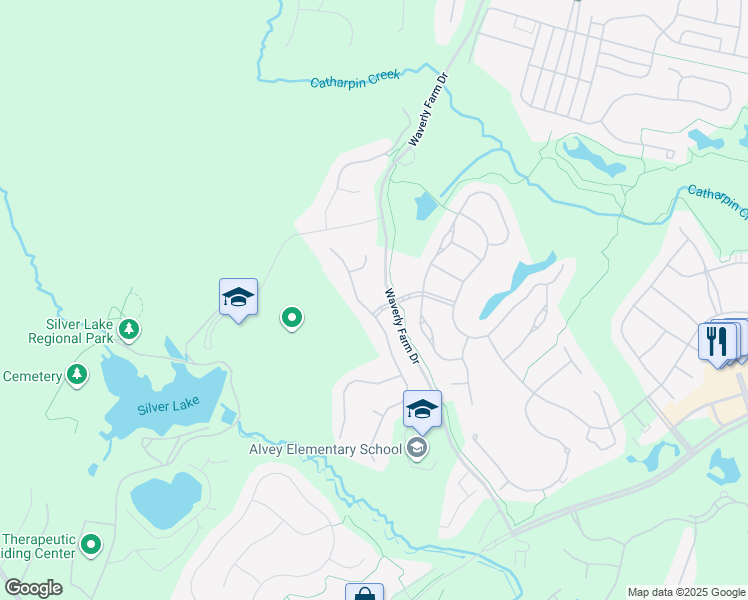 map of restaurants, bars, coffee shops, grocery stores, and more near 5253 Jacobs Creek Place in Haymarket