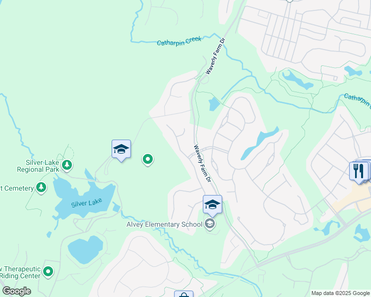 map of restaurants, bars, coffee shops, grocery stores, and more near 5249 Jacobs Creek Place in Haymarket