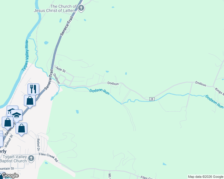 map of restaurants, bars, coffee shops, grocery stores, and more near Bennet Trailer Court in Beverly