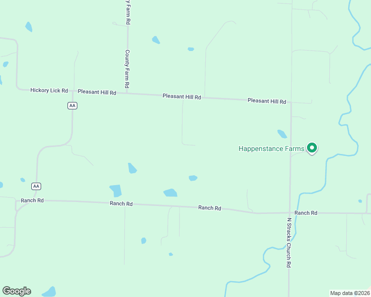 map of restaurants, bars, coffee shops, grocery stores, and more near 16400 Pleasant Hill Road in Wright City