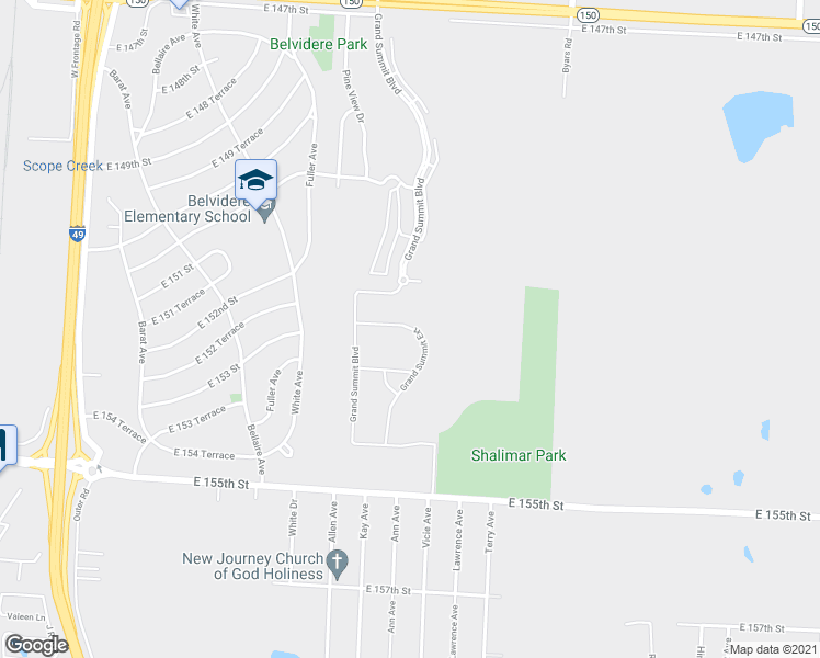 map of restaurants, bars, coffee shops, grocery stores, and more near 15311 Grand Summit Extension in Grandview