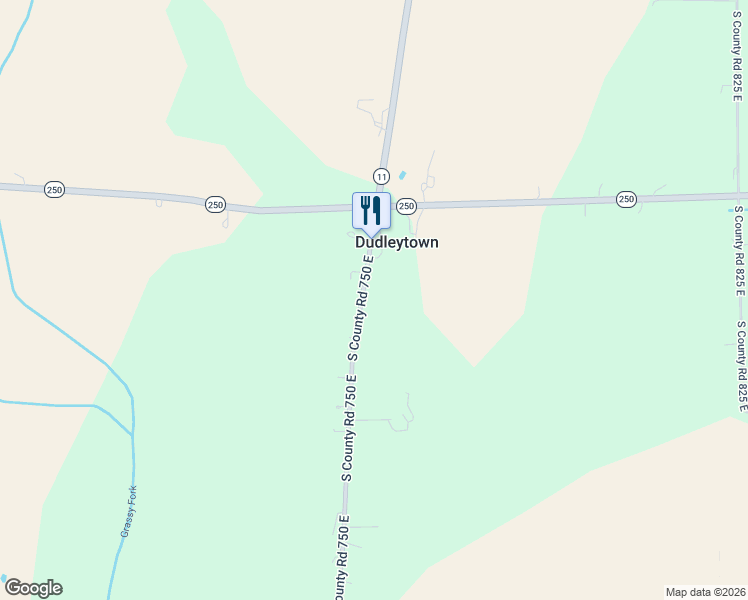 map of restaurants, bars, coffee shops, grocery stores, and more near 2147 South 750 East in Seymour