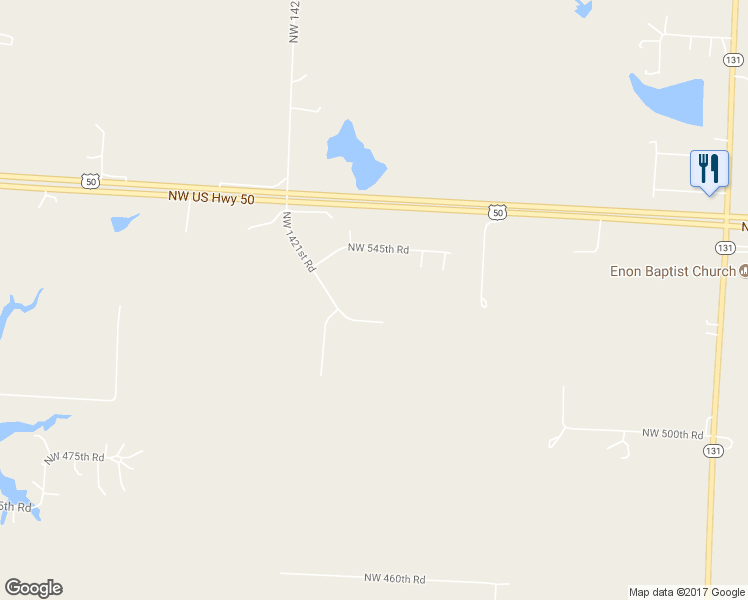 map of restaurants, bars, coffee shops, grocery stores, and more near 1403 Northwest 525th Road in Holden