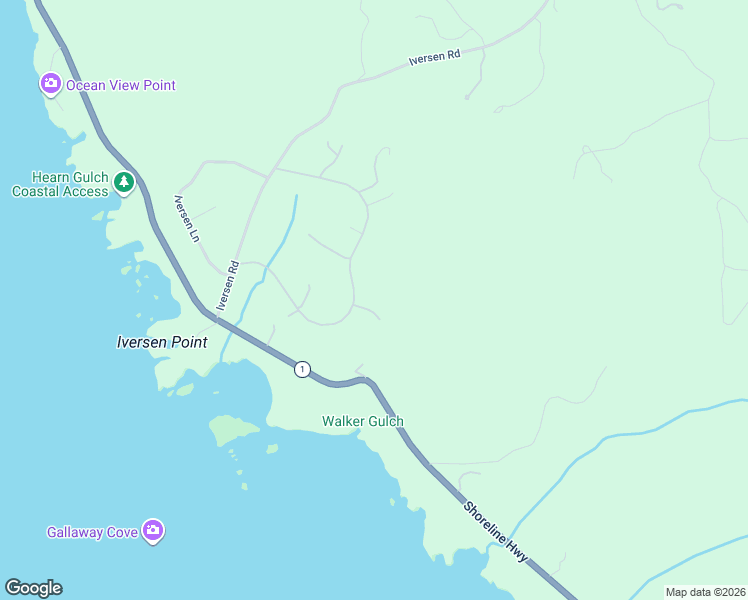 map of restaurants, bars, coffee shops, grocery stores, and more near 46561 Iversen Road in Mendocino County