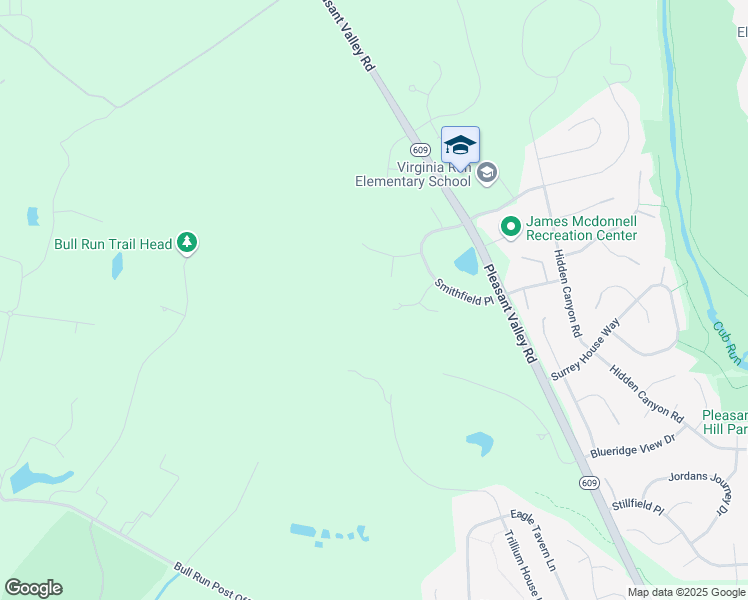 map of restaurants, bars, coffee shops, grocery stores, and more near 6304 Rockbridge Place in Centreville