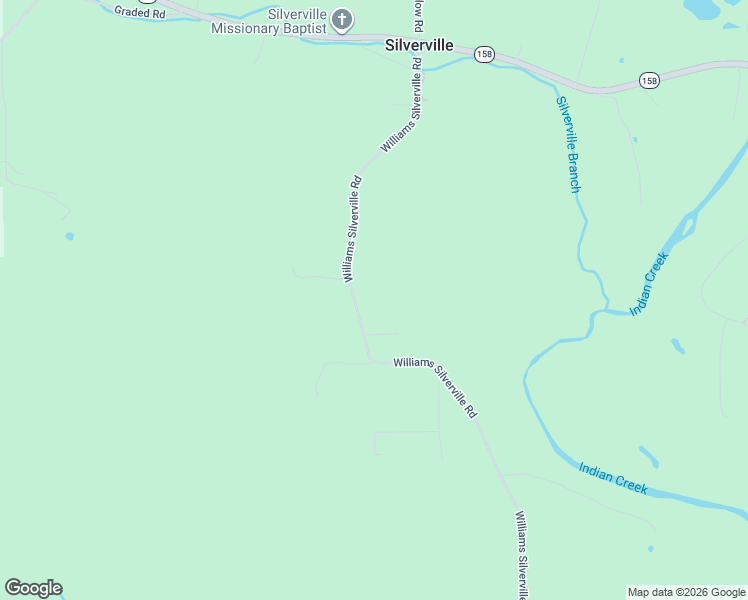 map of restaurants, bars, coffee shops, grocery stores, and more near 2502 Williams Silverville Road in Williams