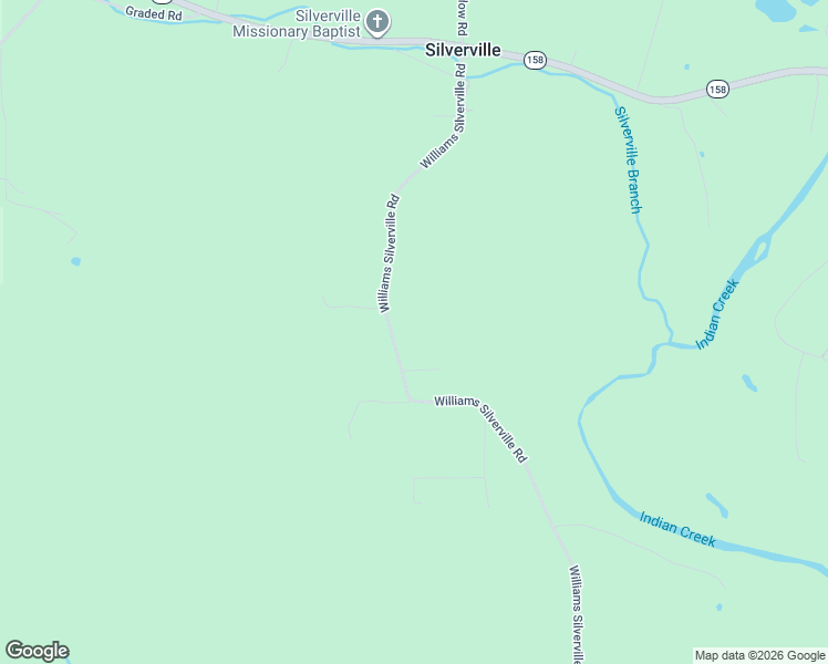 map of restaurants, bars, coffee shops, grocery stores, and more near 2502 Williams Silverville Road in Williams