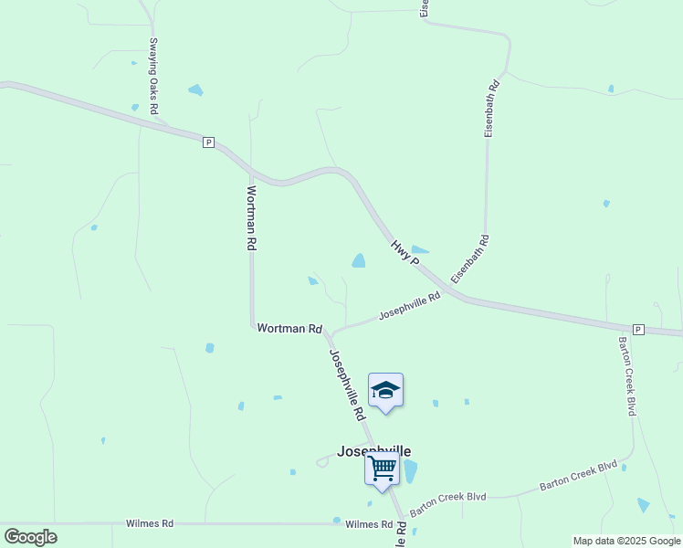 map of restaurants, bars, coffee shops, grocery stores, and more near 1611 Josephville Road in Wentzville