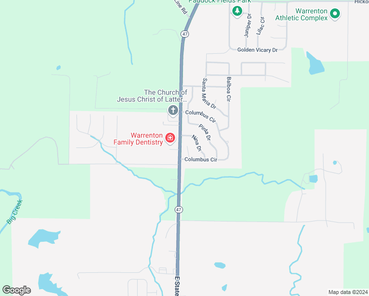 map of restaurants, bars, coffee shops, grocery stores, and more near 2229 Cordova Court in Warrenton