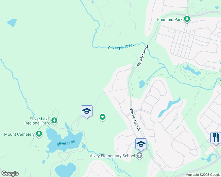 map of restaurants, bars, coffee shops, grocery stores, and more near 5224 Bonnie Brae Farm Drive in Haymarket