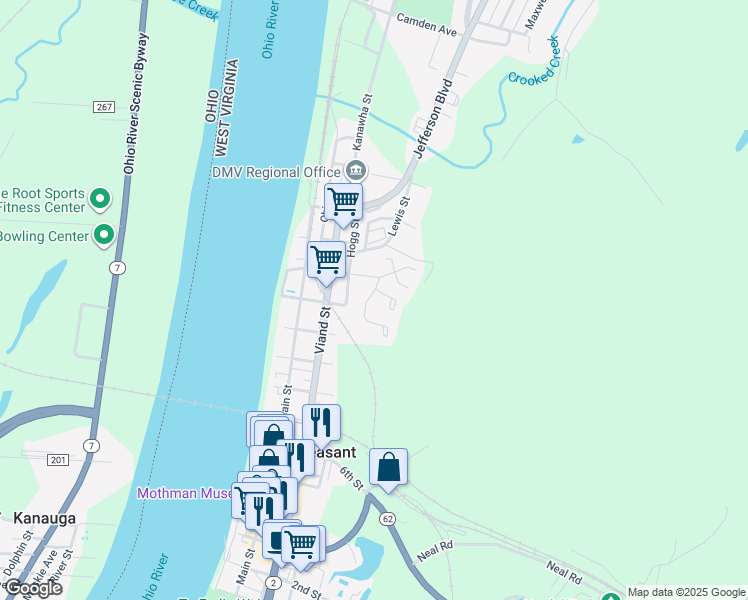 map of restaurants, bars, coffee shops, grocery stores, and more near 401 Cypress Court in Point Pleasant