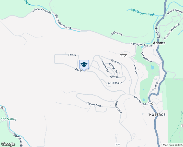 map of restaurants, bars, coffee shops, grocery stores, and more near 9437 Fox Drive in Cobb