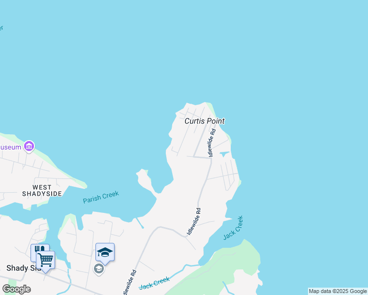 map of restaurants, bars, coffee shops, grocery stores, and more near 4733 Frederick Avenue in Shady Side