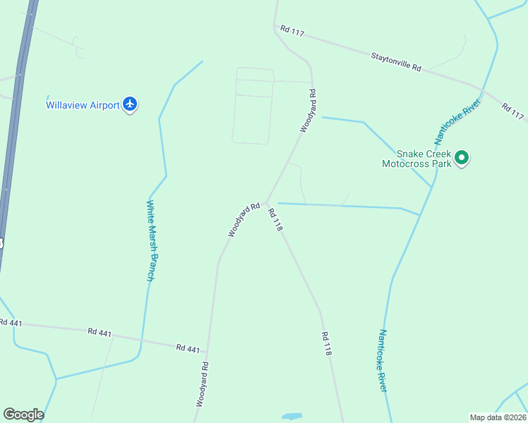 map of restaurants, bars, coffee shops, grocery stores, and more near 16 Coon Den Road in Harrington