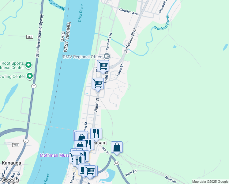 map of restaurants, bars, coffee shops, grocery stores, and more near 401 Cypress Court in Point Pleasant