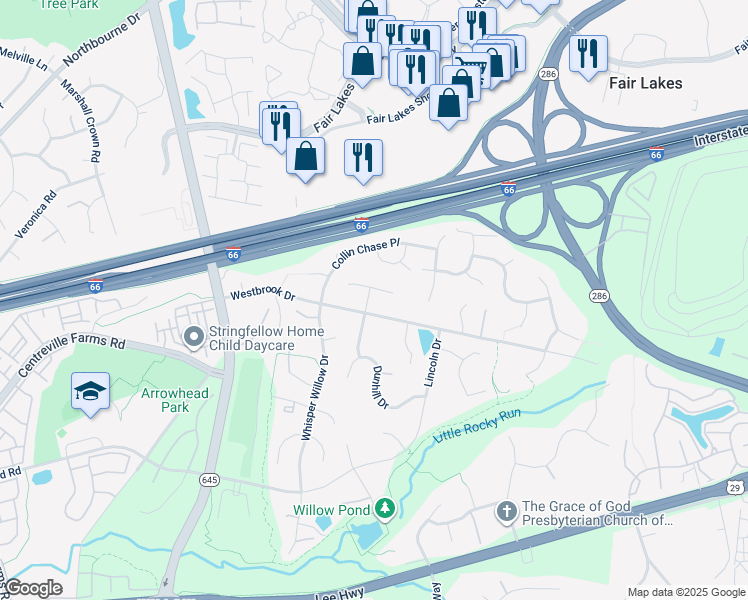 map of restaurants, bars, coffee shops, grocery stores, and more near Harvest Place in Clifton