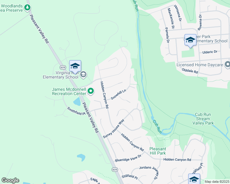 map of restaurants, bars, coffee shops, grocery stores, and more near 15430 Snowhill Lane in Centreville