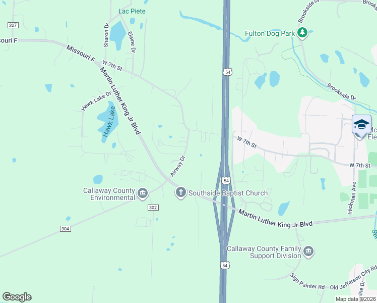 map of restaurants, bars, coffee shops, grocery stores, and more near 618 Airway Drive in Fulton
