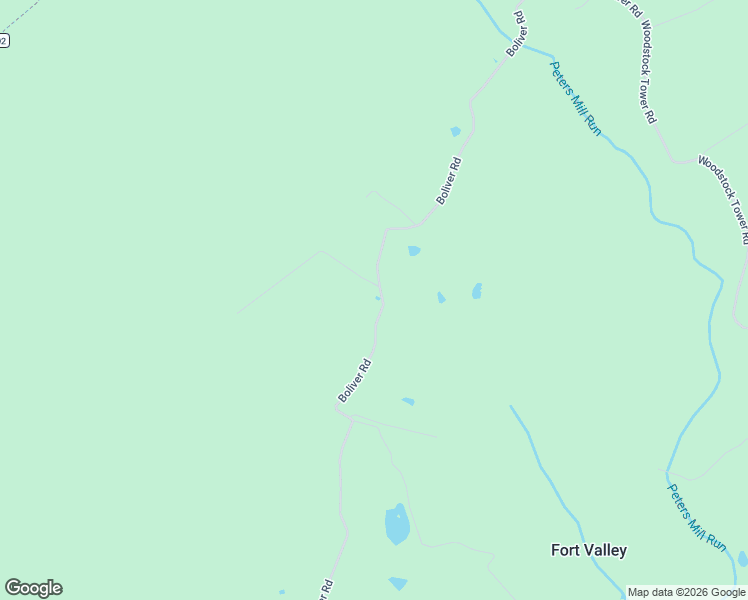 map of restaurants, bars, coffee shops, grocery stores, and more near 3298 Boliver Road in Fort Valley