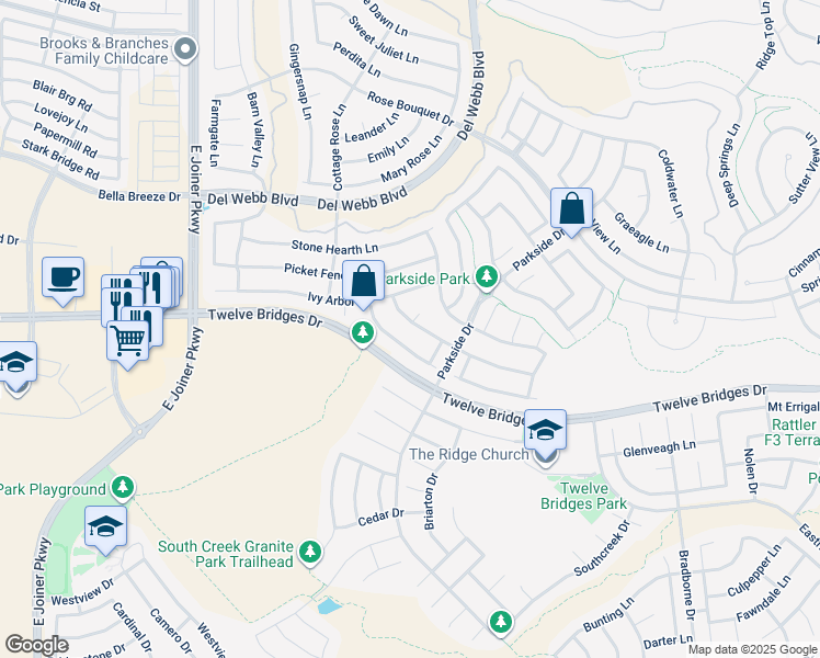 map of restaurants, bars, coffee shops, grocery stores, and more near 2182 Pebblestone Lane in Lincoln