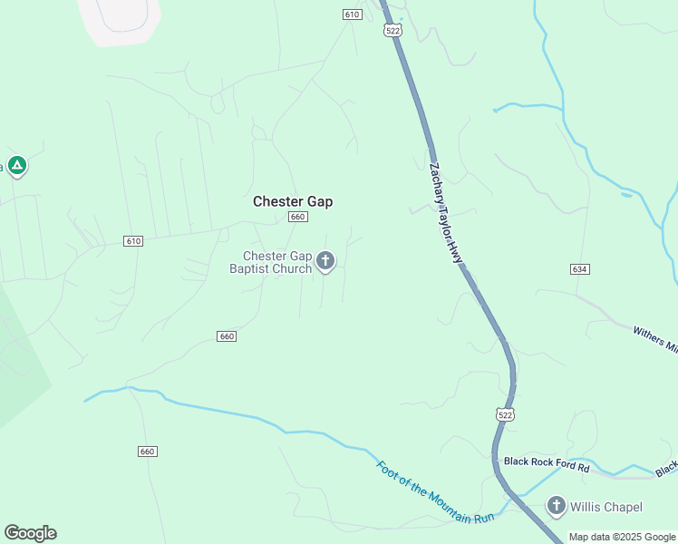 map of restaurants, bars, coffee shops, grocery stores, and more near 18 Skyverge Road in Chester Gap