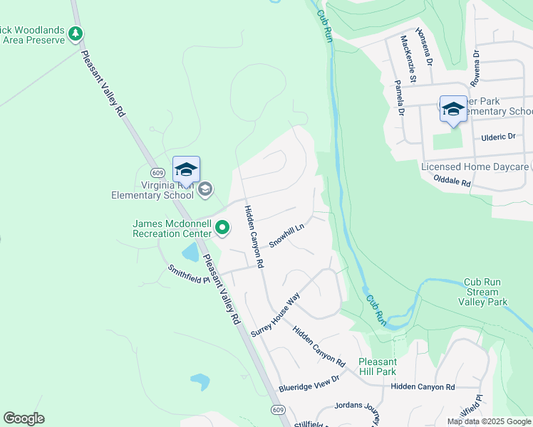 map of restaurants, bars, coffee shops, grocery stores, and more near 15420 Cedarhurst Court in Centreville