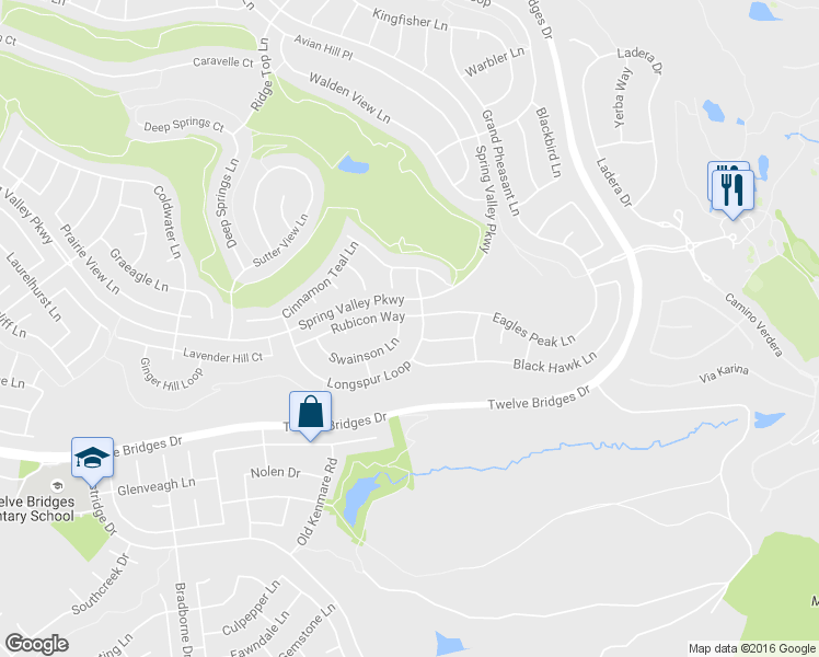 map of restaurants, bars, coffee shops, grocery stores, and more near 2521 Swainson Lane in Lincoln