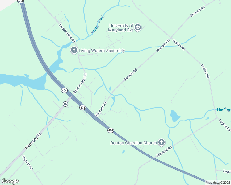 map of restaurants, bars, coffee shops, grocery stores, and more near 25789 Sennett Road in Denton