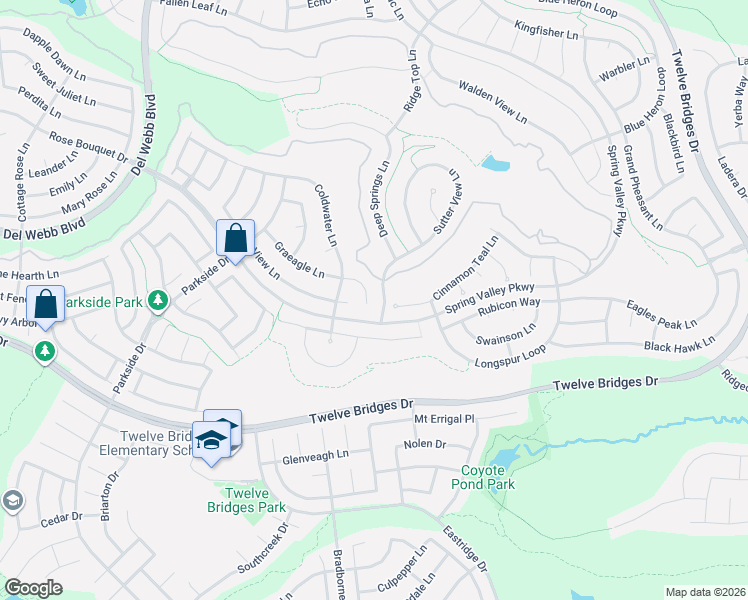 map of restaurants, bars, coffee shops, grocery stores, and more near 425 Graeagle Court in Lincoln
