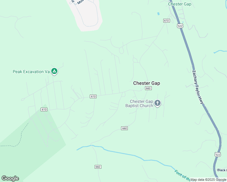 map of restaurants, bars, coffee shops, grocery stores, and more near 143 Highland Way in Chester Gap