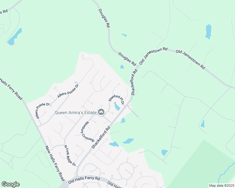 map of restaurants, bars, coffee shops, grocery stores, and more near 16722 Stanford Place Drive in Florissant