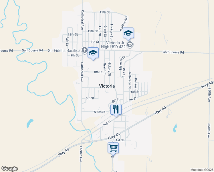map of restaurants, bars, coffee shops, grocery stores, and more near in Victoria
