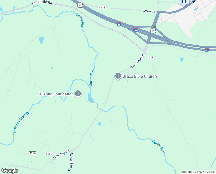 map of restaurants, bars, coffee shops, grocery stores, and more near 4444 Free State Road in Marshall
